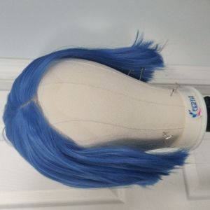 Lace front blue wig